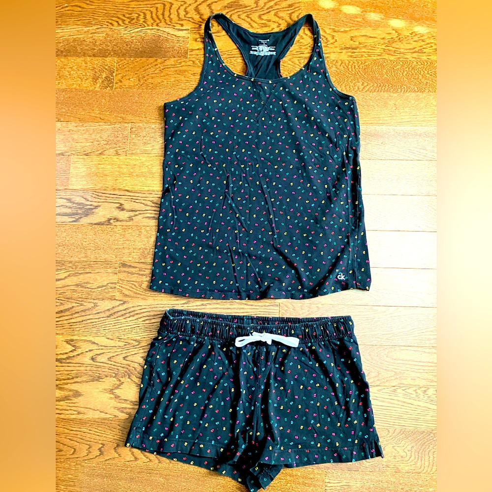 Calvin Klein Collection Black Pajama Set Intimates Sleepwear